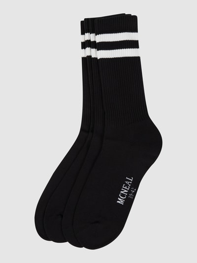 MCNEAL Sportsocken mit Stretch-Anteil im 4er-Pack Black 1