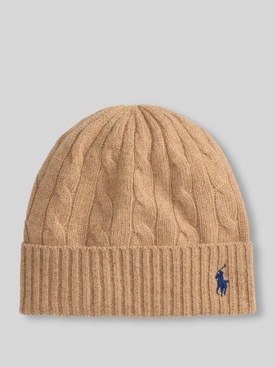 Polo Ralph Lauren Mütze aus Woll-Mix mit Logo-Stitching Camel 1