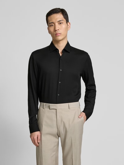 HUGO Slim fit zakelijk overhemd met kentkraag, model 'KENNO' Zwart - 4