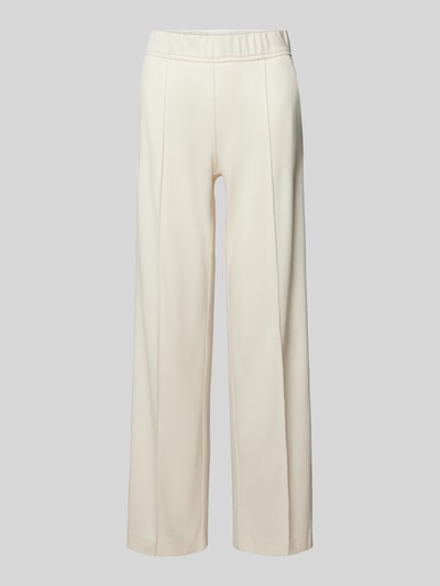 ROSNER Wide leg stoffen broek met elastische band, model 'May' Offwhite - 2