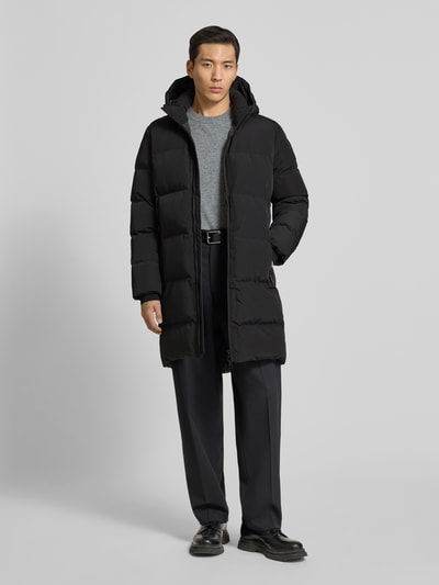 NAUTGÅRD Gewatteerde lange jas met Sorona® Aura-vulling Zwart - 1