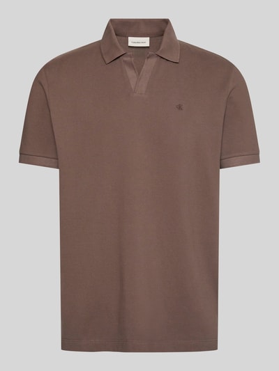 Calvin Klein Jeans regular fit poloshirt van puur katoen Chocoladebruin - 2