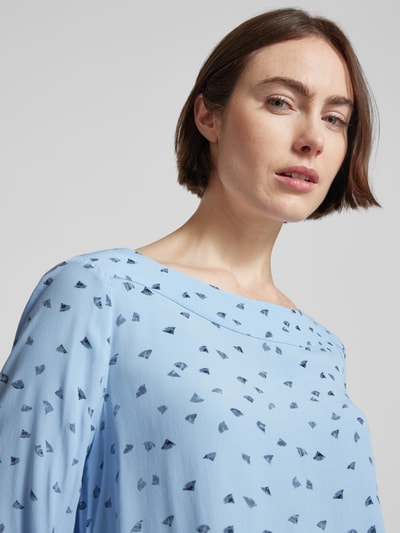 Tom Tailor Blusenshirt aus Visksoe mit Allover-Muster Hellblau 3