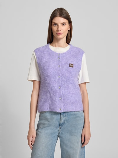 American Vintage Mouwloos vest met labelpatch Lila gemêleerd - 4