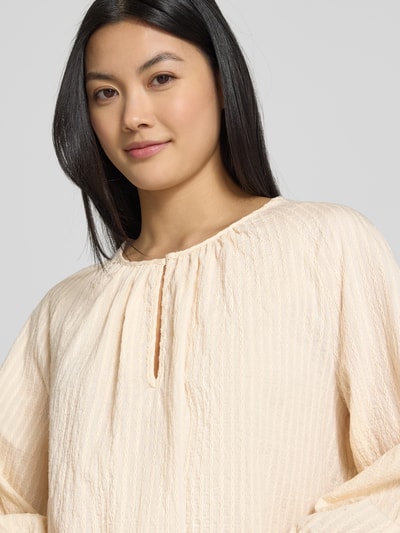 MORE Relaxed Fit Bluse mit 3/4-Arm Hellgelb 3