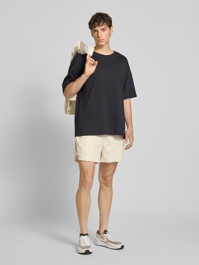 BLKVIS Relaxed fit korte broek met ritszakken Offwhite - 1