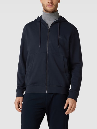 BOSS Orange Sweatjacke mit Label-Patch Modell 'TALKY' Marineblau 4