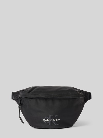 Produktfoto, czarna Bauchtasche mit Label Stitching Modell 'BOLD WAISTBAG' von CK Calvin Klein, matowa tekstura, prostokątny kształt, Herren Umhängetasche von CK Calvin Klein