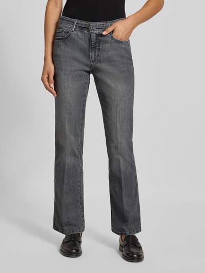 Brax Flared fit jeans met tailleband, model 'Mary' Zilver - 4