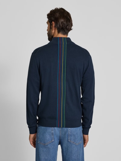 PAUL SMITH Strickpullover mit Troyer-Kragen Marine 5