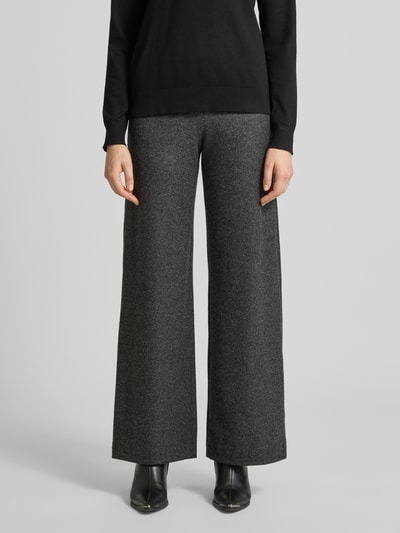 SEDUCTIVE Wide Leg Stoffhose mit Paspeltaschen am Gesäß Modell 'KIMBERLY' Anthrazit 4