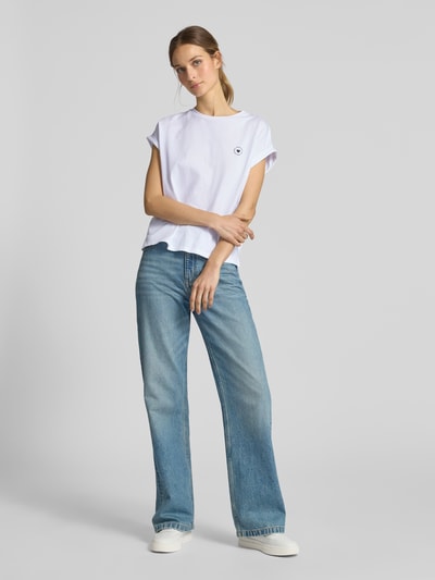 OPUS T-shirt met ronde hals, model 'Sparis' Wit - 1