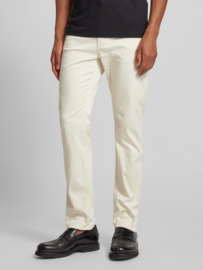 BOSS Slim Fit Stoffhose mit Stretch-Anteil Modell 'Delaware' Offwhite 4