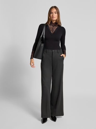 Soyaconcept Slim Fit Longsleeve aus Lyocell-Mix Modell 'Marica' Black 1