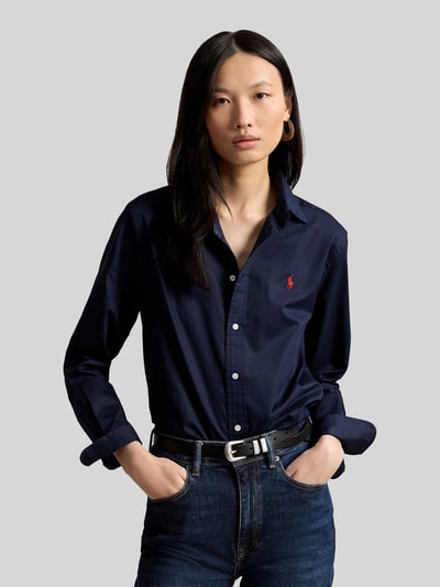 Polo Ralph Lauren Relaxed Fit Hemdbluse aus reiner Baumwolle Dunkelblau 4
