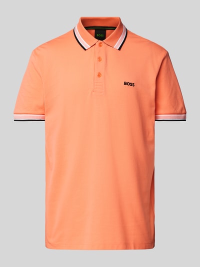 BOSS Green Koszulka polo o kroju regular fit z wyhaftowanym logo model ‘PADDY’ Jasnoczerwony 2