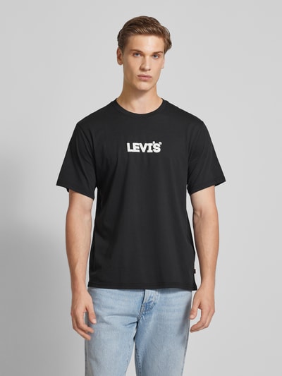 Levi's® T-shirt met labelprint Zwart - 4