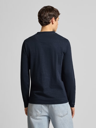 Blend Longsleeve mit kurzer Knopfleiste Modell 'BRAT' Dunkelblau 5