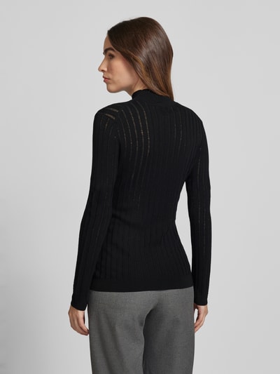 BOSS Strickpullover mit Strukturmuster Black 5