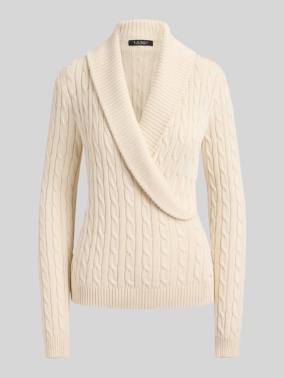 Lauren Ralph Lauren Regular fit pullover van mix van katoen en viscose Ecru - 2