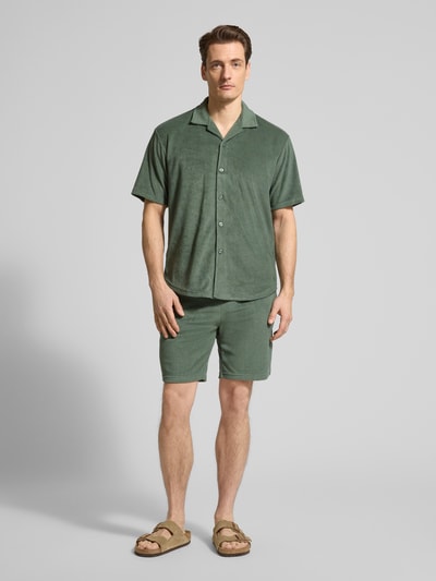 MCNEAL Sweatshorts mit elastischem Bund Dunkelgruen 1