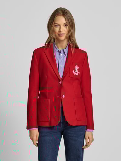 Lauren Ralph Lauren Blazer mit Reverskragen Modell 'ANFISA' Rot 4
