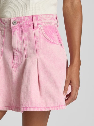 Hugo Blue Denim rok met plooien, model 'Gloom' Roze - 3