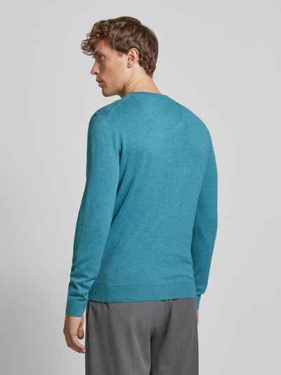 Tom Tailor Regular Fit Strickpullover aus atmungsaktiver, weicher Baumwolle Ocean 5