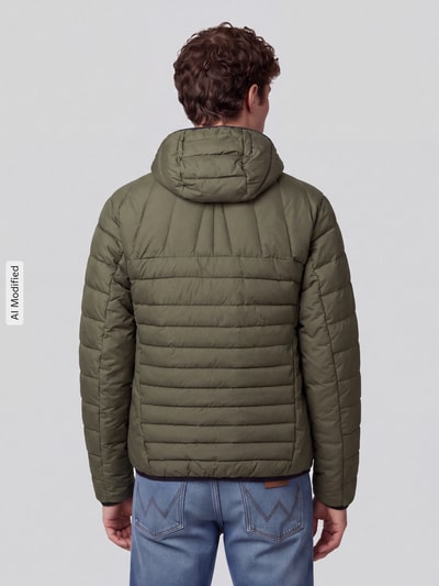 BOSS Green kurtka pikowana o kroju regular fit z kapturem model 'OW_Urbanex' Ciemnozielony 5