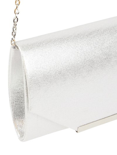 Mascara Clutch in Metallic-Optik  Silber 3