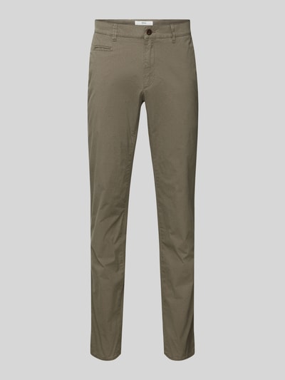 Brax Spodnie o kroju regular fit z wpuszczanymi kieszeniami model ‘FABIO’ Khaki 2