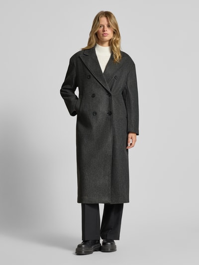 Only Regular Fit Trenchcoat mit steigendem Reverskragen Modell 'BLAKE LIFE' Anthrazit Melange 4