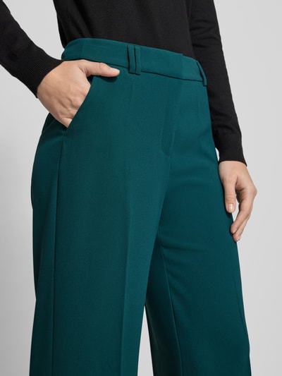 comma Broek met persplooien en steekzakken Petrol - 3