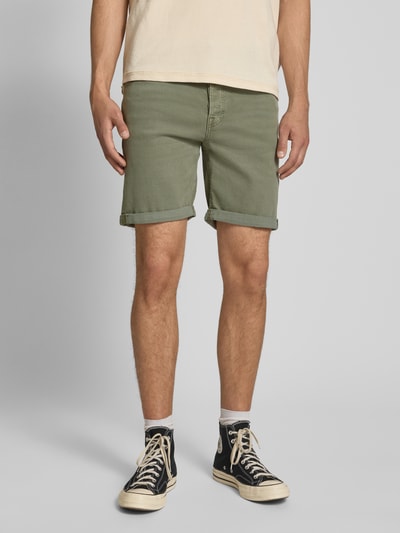 Jack & Jones Regular Fit Jeansshorts im 5-Pocket-Design Modell 'RICK' Oliv 4