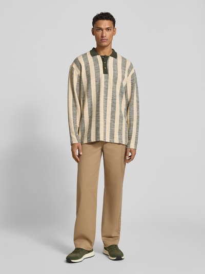 Les Deux Strickpullover mit Label-Stitching Dunkelgruen 1