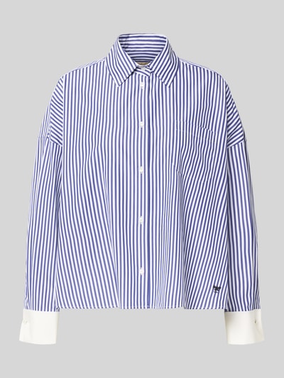 Weekend Max Mara Regular Fit Hemdbluse aus reiner Baumwolle Marine 2