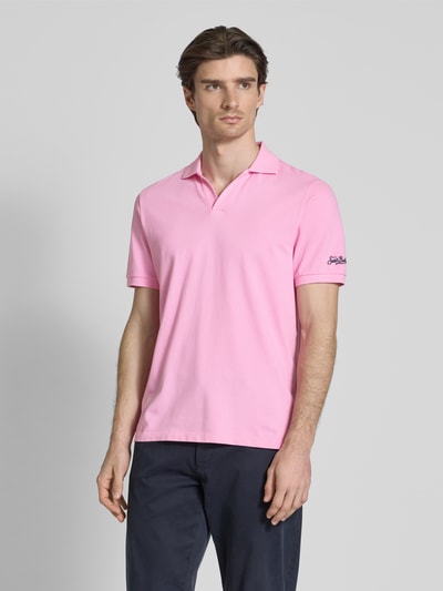 MC2 Saint Barth Regular fit poloshirt met V-hals, model 'CHARLES' Rosé - 4
