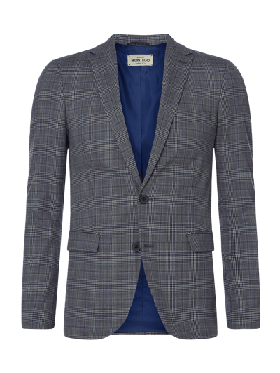 Montego Slim Fit 2-Knopf-Sakko mit Glencheck Modell 'Spencer'  Royal 1