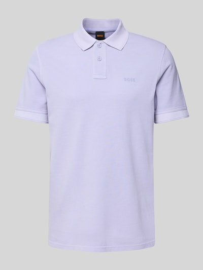 BOSS Orange Poloshirt mit Label-Print Flieder 2