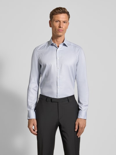 OLYMP Level Five Koszula biznesowa o kroju body fit z kołnierzykiem typu kent Srebrny 4