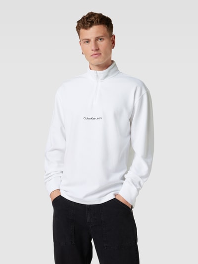 Calvin Klein Jeans Longsleeve mit Stehkragen Weiss 4