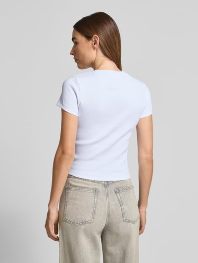 HUGO Slim fit T-shirt van katoenmix, model 'DANNECY' Wit - 5