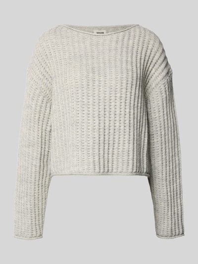 Drykorn Gebreide pullover met ronde hals, model 'IMENY' Lichtgrijs gemêleerd - 2