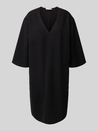 Christian Berg Woman Knielanges Kleid mit überschnittenen Schultern Black 2