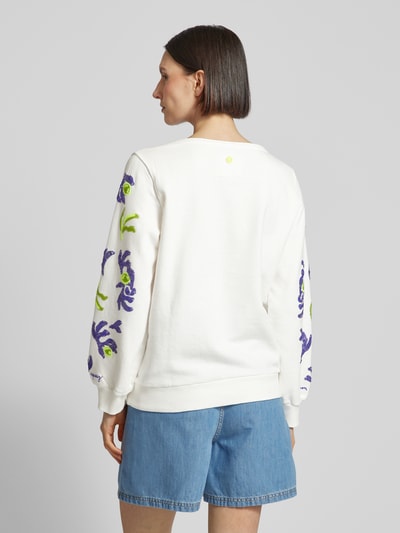 Lieblingsstück Sweatshirt mit Paillettenbesatz Modell 'Olita' Offwhite 5