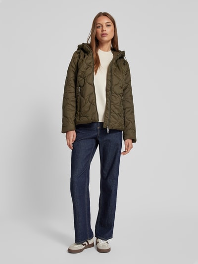 ZABAIONE Jacke mit Steppnähten Khaki 1