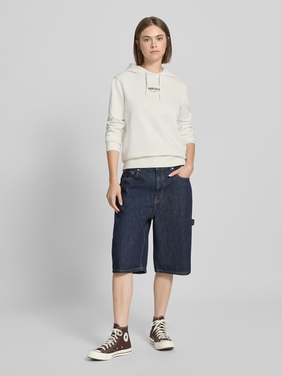 Tommy Jeans Regular Fit Hoodie aus reiner Baumwolle Offwhite 1