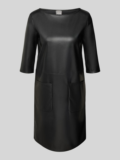 MM Dopasowana sukienka ze sztucznej skóry Czarny 2
