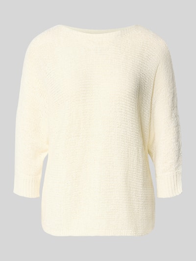 Productfoto, Strickpullover mit 3/4-Arm Modell 'Tapper' van FREE/QUENT in crème, regular fit, ronde hals, zachte gebreide textuur