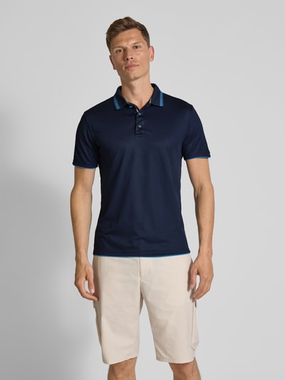 LUHTA Regular Fit Poloshirt im Double-Layer-Look Modell 'KUORTTI' Marine 4